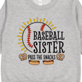 thumbnail image 3 of Inktastic Baseball Sister Pass the Snacks Toddler Sweatshirt, 3 of 4