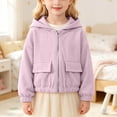 thumbnail image 6 of RYRJJ Corduroy Hoodies Jacket for Girls Child Kids Zip Up Cropped Hooded Sweatshirt Vintage Fall Casual Long Sleeve Outwear with Pockets, 6 of 9
