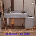 thumbnail image 1 of Dressing Table Bedroom Vanity Makeup Table Mirror Minimalist Luxury Toiletry Stool Multi Function Light Dresser Lamp Furniture My Lux Decor Round, 1 of 23
