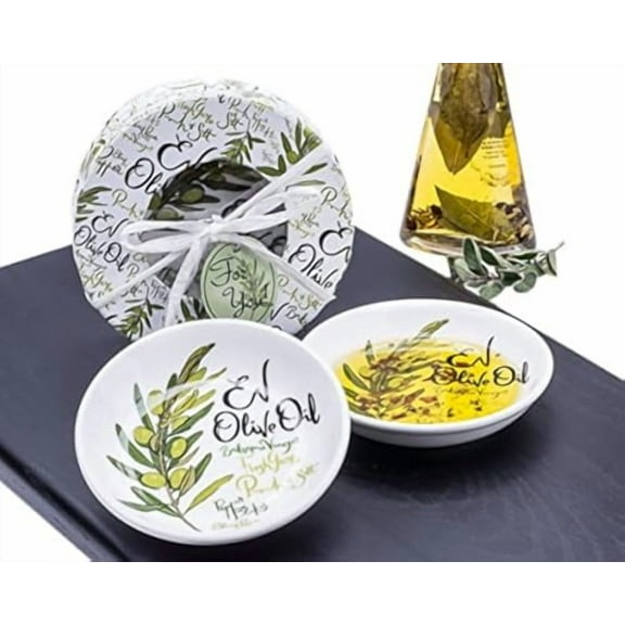 EV Olive Oil Dipping Dishes Gift Set of 2