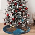 thumbnail image 5 of Sikiie Playful Dolphins Underwater 30-48 inches {designName} Print Christmas Tree Skirt Snowman Xmas Tree Skirt with Edge Christmas Decorations for Holiday Party-36", 5 of 7