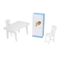 thumbnail image 3 of Doll Frige Chair Accessories, Miniature Doll Fridge Chair Set Ornament Pretend Play Game  For Kids For Kitchen, 3 of 8