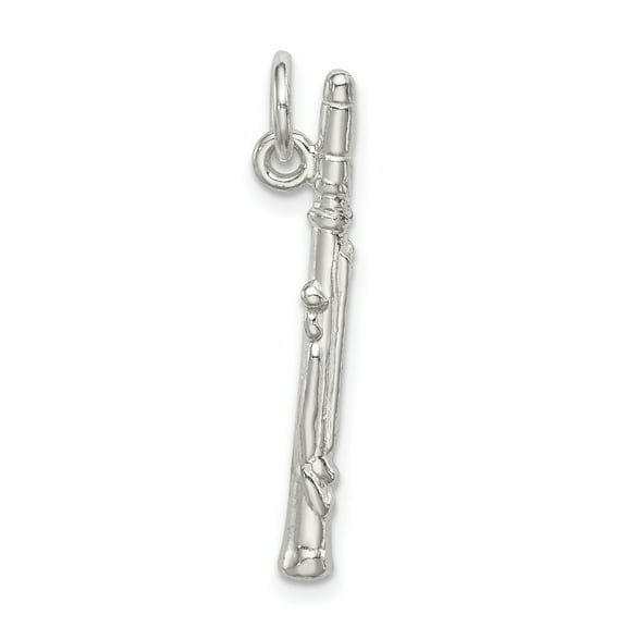 925 Sterling Silver Flute Charm Pendant