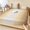Khaki Brown, variant on Full Size Fitted Sheet Set - Slate Gray 3 Piece Bedding Sets 16" Deep Pocket Fitted Sheet with 2 Pillowcases, Vintage Ombre Solid Color Minimalist Farmhouse Brushed Microfiber Hotel Luxury Bed Sheets