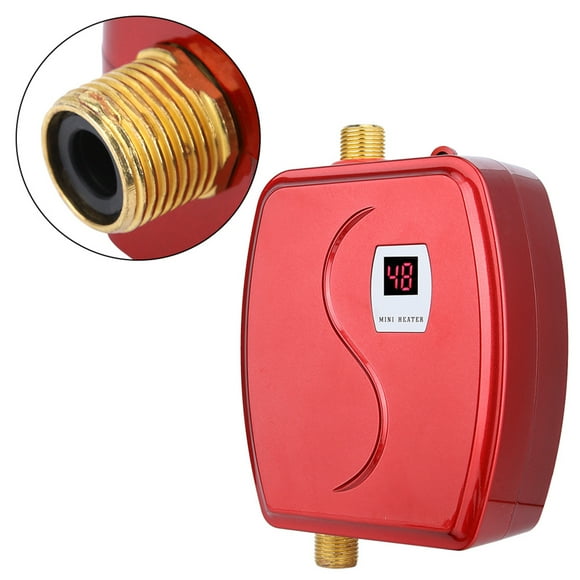 110V 3000W Mini calentador de agua caliente instantáneo sin tanque eléctrico con pantalla digital LCD Agua caliente rápida para el baño de la casa Lavado de la cocina EE UU Anggrek Otros