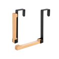 thumbnail image 1 of Foldable Wood Over The Door Hooks Solid Wood Door Hook Coat Seamless Storage Rack, 1 of 3