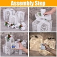 thumbnail image 3 of Juego de 3 cajas de regalo iluminadas con LED blanco cálido para interiores, 3 of 7
