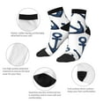 thumbnail image 6 of Bingfone Navy Blue Anchor Design Patterned Men'S Women'S Casual Cotton Socks, 6 of 9