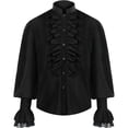 thumbnail image 1 of Mens Vampire Shirt, Pirate Victorian Gothic Medieval Steampunk Ruffle Blouse, 1 of 5