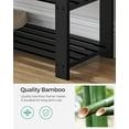 thumbnail image 4 of SONGMICS Bamboo Shoe Bench, 2-Tier Shoe Rack, 11.4 x 28 x 19.3 Inches, Black and Gray, 4 of 6
