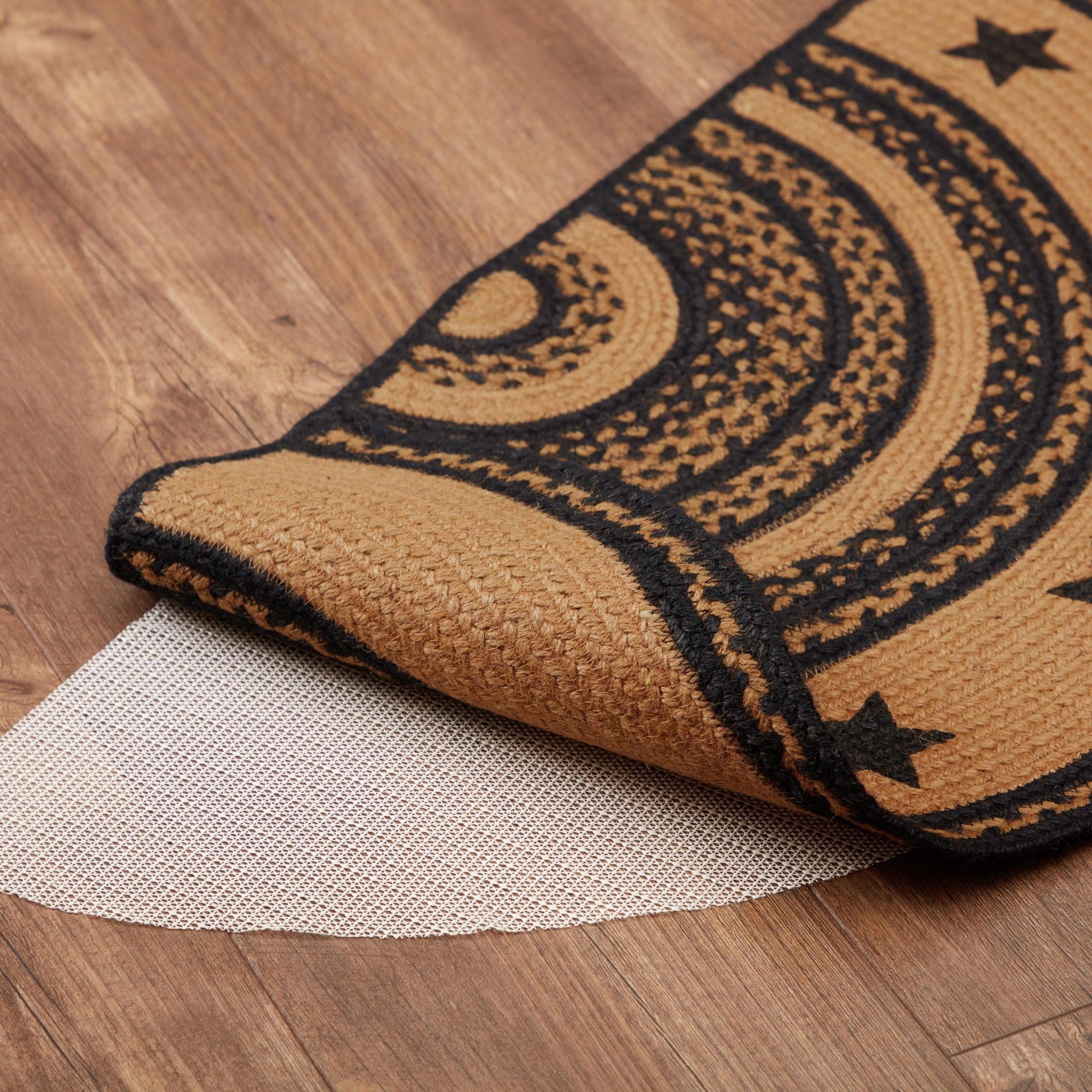 Rug Farmhouse Jute Primitive Stars No Slip Floor TCC Brands