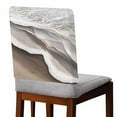 thumbnail image 2 of Abstract Wave Effect Chair Covers Set of 4 Gary Brown Gradient Beach Chair Back Covers Stretch Removable Washable Chairs Slipcovers Chair Protector for Dining Room Kitchen Party Decor, 2 of 5