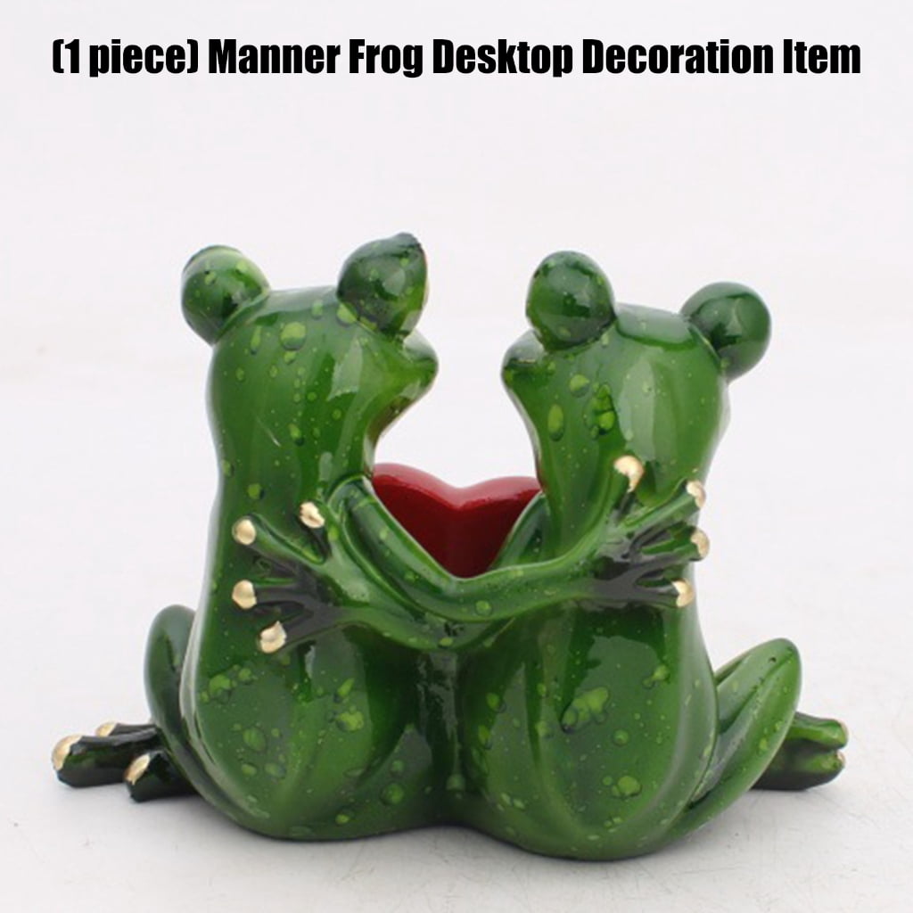 AOOOWER Frogs Figurine Statue Funny Frogs Sculpture Personalizeds Animal Collectible