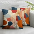 thumbnail image 3 of COMIO  Modern Geometric Abstract Pillow Covers Mid Century Minimalist Art Aesthetic Navy Blue Burnt Orange Throw Pillowcases for Couch Sofa Bedroom Home Party Supply Decorations, 3 of 5