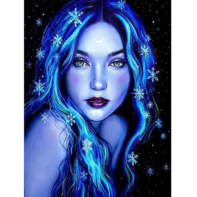 Diamond Painting (DE9597) Girl 5D Square Picture 22 Drilling Bag (NE180) 40x50cm FLhrweasw Nuevo