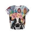 thumbnail image 1 of DYMADE T-shirt d'Été Décontracté à Manches Courtes Imprimé Mode Femme, 1 of 2
