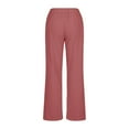 thumbnail image 4 of Pincandy Linen Summer Pants Women 2025 Trendy Casual High Waist Drawstring Loose Fit Lightweight Long Palazzo Gauze Pants, 4 of 6