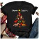thumbnail image 3 of Pntutb Mujeres Carta de Navidad Impreso Cuello Redondo Manga Corta Camisetas tops Blusa Pntutb Pntutb-8032, 3 of 7