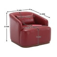 thumbnail image 2 of Swivel Barrel Chair, Comfy Round Accent Sofa Chair for Living Room, 360 Degree Swivel Barrel Club Chair, Leisure Arm Chair for Nursery, Hotel, Bedroom, Office, Lounge (Wine Red PU), 2 of 9