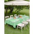 thumbnail image 4 of Outdoor Tablecloth with Umbrella Hole for Patio/Picnic/Party/Camping, Green Laundry Waterproof Table Cloth Rectangle Table Cover Washable, Wash Dry Fold Repeat Minimalist Text (60"x 102"), 4 of 8