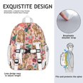 thumbnail image 5 of Dogs with Flowers Backpack for School,Cute School Bag,Schoolbag with Adjustable Shoulder Straps & Padded Back,15"x11.42"x5.5", 5 of 6