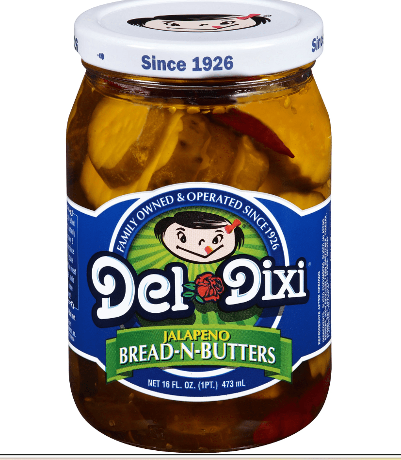 Del-Dixi Jalapeno Bread-N-Butters Pickles, 16 fl oz