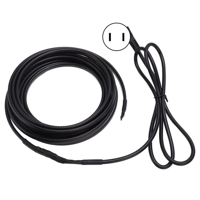 Pipe Heating Cable With Plug Heat Tape Heater 5m Length -60 Degrees Celsius Minimum Construction Temperature, 65 Degrees Celsius Maximum Holding Temperature