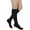 Black, variant on duomed Freedom Patterned 20-30 mmHg Knee High Closed Toe Compression Socks, Black, Medium