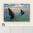 thumbnail image 3 of wall26 Canvas Print Wall Art Fishing Boats at Sea Claude Monet Nature Illustrations Fine Art Decorative Landscape Multicolor Wilderness Rustic for Living Room, Bedroom, Office - 24"x36", 3 of 5