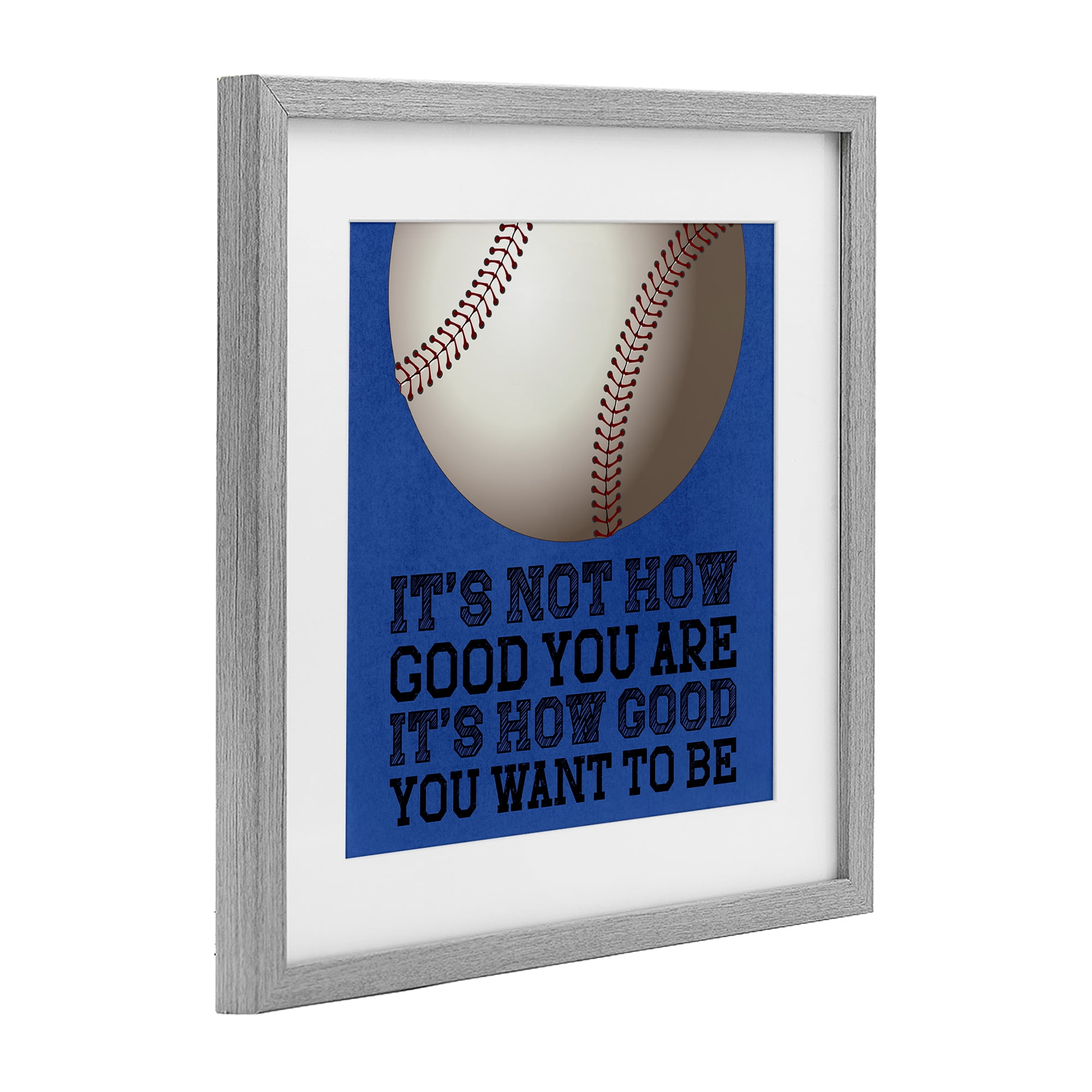 How Good You Want To Be Gray Framed Print Under Glass, design by Marcus Prime