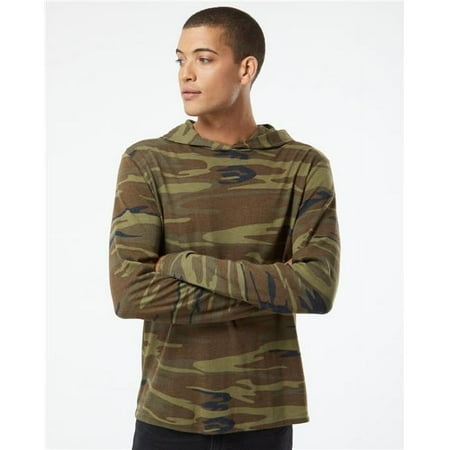 Alternative B01012136 Vintage Jersey Keeper Hooded Pullover, Charcoal Heather - Extra Large