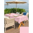 thumbnail image 4 of Outdoor Tablecloth with Umbrella Hole and Zipper, Pink White Stripes Rectangle Table Cloth 60x84 Inch Waterproof Tablecloth, Simple Geometric Modern Monochrome Picnic Table Cover for Patio Camping, 4 of 7