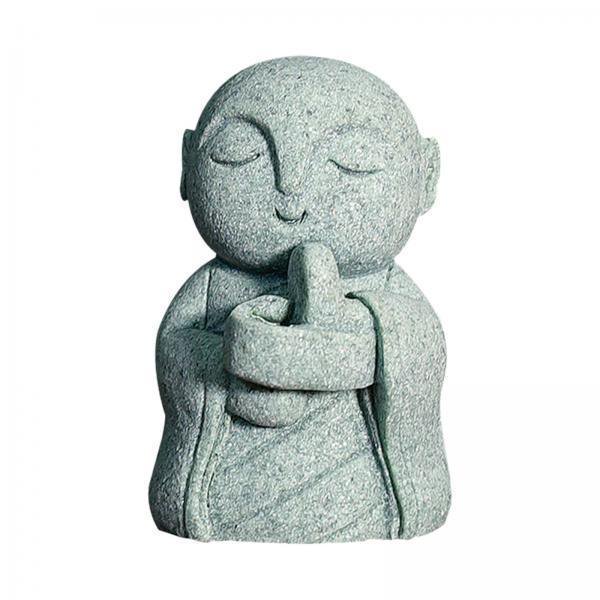 2 Miniestatuillas De Monje Japonés Para Té, Para Gabinete, Oficina, Estantería, Con Cierre De Manos