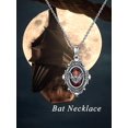 thumbnail image 5 of CACA LADY Bat Necklace for Women 925 Sterling Silver Red Stone Gothic Bat Necklace, 5 of 5