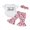 Pink, variant on Michellecmm Newborn Baby Girl Golf Outfit Letters Short Sleeve Romper Golf Cart Print Flare Pants and Headband Set Infant Girl Summer Clothes