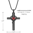 thumbnail image 2 of Crystal Cross Necklace for Ashes Birthstone Cross Urn Necklaces for Ashes Keepsake Cremation Jewelry for Pet Human Ashes, 2 of 6