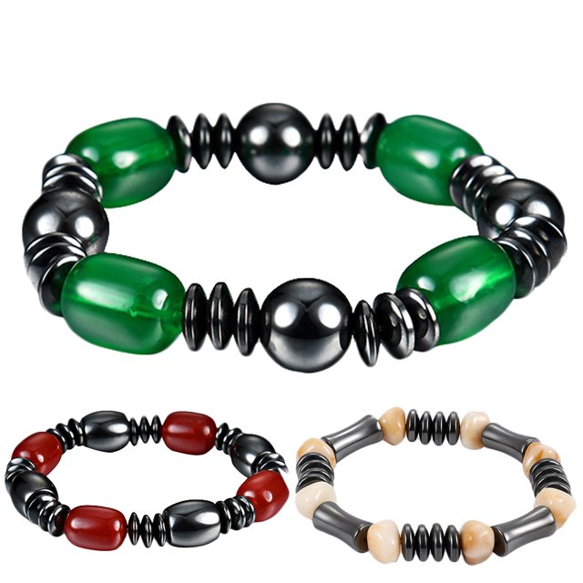 Pulsera Simple de moda, conjunto de joyería de pulsera de cálculos biliares negros 3 uds para mujer