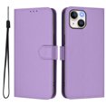 thumbnail image 2 of Compatible with iPhone 15 Wallet Case with RFID Blocking Credit Card Holder, PU Leather Folio Flip Kickstand Protective Shockproof Anti-fall Phone Case Cover Women Men,Lavender, 2 of 11