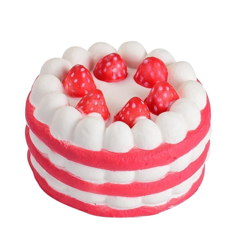 Anboor T4964-Red Squishies Strawberry Cake Jumbo Slow Rising Kawaii