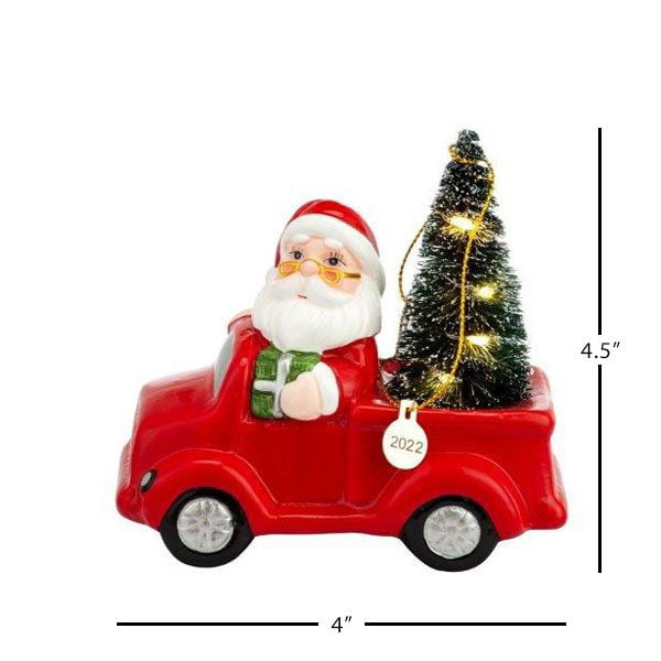 Mr. Christmas Nostalgic Vehicle Hanging Decorative Ornament Assortment, Red