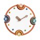 thumbnail image 4 of Reloj de pared minimalista, silencioso, ligero, sin tictac, decorativo, adorno Naranja, 4 of 9