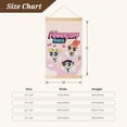 thumbnail image 3 of The Powerpuff Girls Wooden Shaft Hanging Poster Home Decor Poster Wall Art Painting For Living Room Bedroom 12"X18", 3 of 7