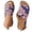 Black, variant on Women's Wedge Slide Sandals, Retro American Flag Open Toe Platform Slippers for Summer 4th of July