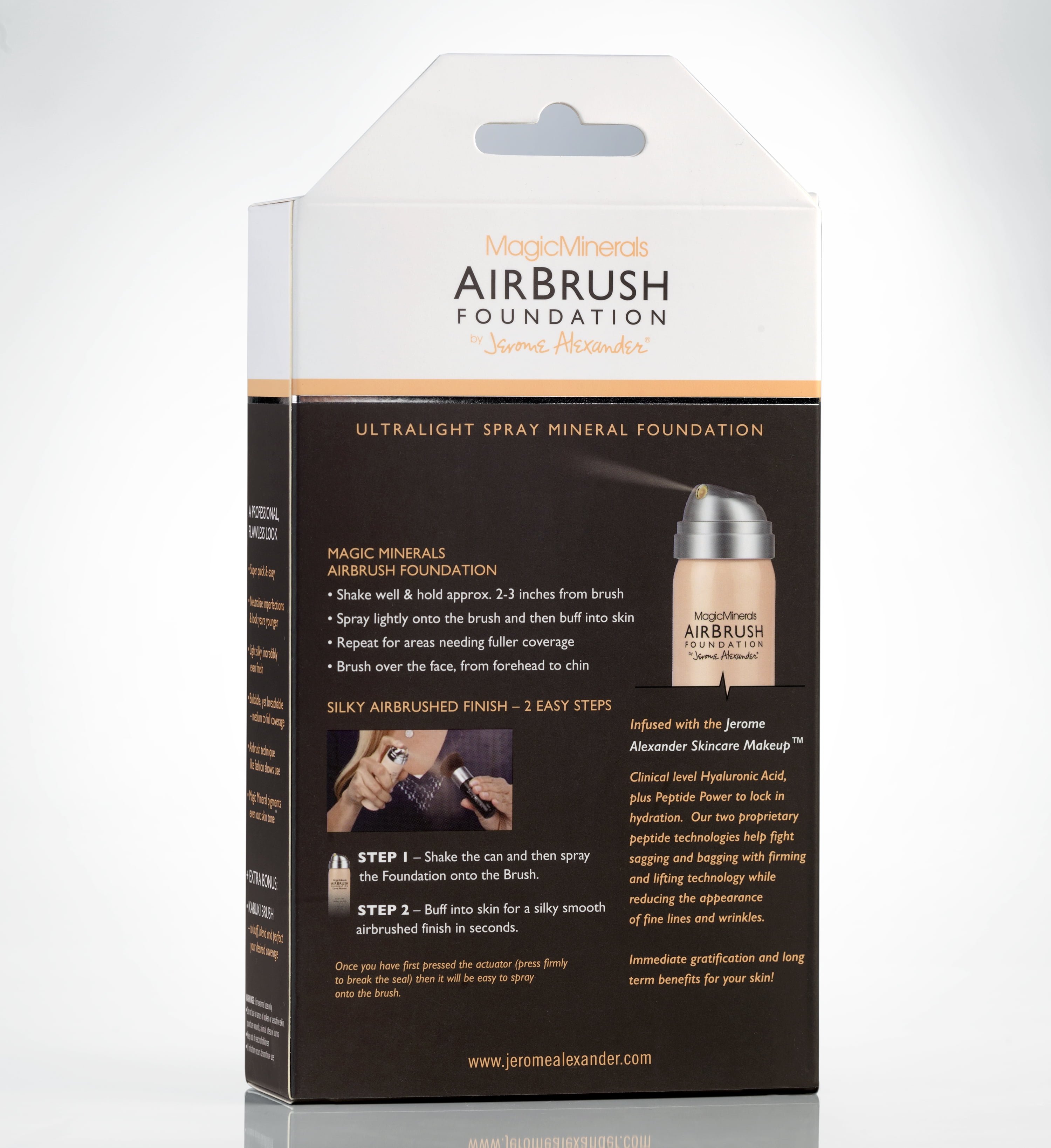 MagicMinerals AirBrush Foundation by Jerome Alexander, 2 Piece Set AirBrush Foundation and Kabuki Brush