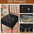 thumbnail image 5 of OKKEEY Waterproof Chair Seat Covers with Velcro Closure, 2Pcs Stretch Slipcovers for Dining Chairs, Removable Seat Cushion Protectors for Kitchen Chairs, Black, 5 of 10