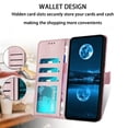 thumbnail image 3 of Wallet Phone Case For Samsung Galaxy A52 5G, PU Leather Flip Cover with 3 Credit Card Holders, Kickstand Removable Lanyard Slim Fit Magnetic Closure RFID Blocking Luxury Folio Shell, Rosegold, 3 of 8