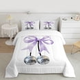 thumbnail image 2 of Feelyou Dreamy Bowknot Kids Full Size Comforter Sets, Futuristic Disco Ball Bedding Comforter Set, Kawaii Cartoon Cherry Reversible Bedding Sets, Breathable Home Decor, 3pcs, 2 of 8