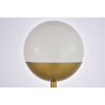 thumbnail image 6 of Eclipse 1 Light Brass Floor Lamp With Frosted White Glass, 6 of 6