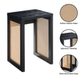 thumbnail image 5 of Convenience Concepts Northfield Weave End Table, Black/Beige Barley, 5 of 7