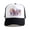 035 model black and white, variant on New cartoon anime digital fun circus 3D printed baseball cap, sun-shading summer fashion duckbill mesh cap